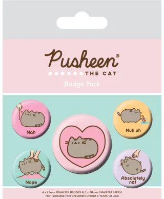 Pusheen Nah - przypinki