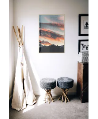 Autumnal Sky in the Alps - plakat