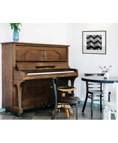 Biało-czarna fasada - reprodukcja