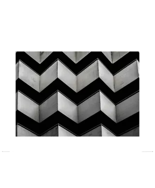 Biało-czarna fasada - reprodukcja