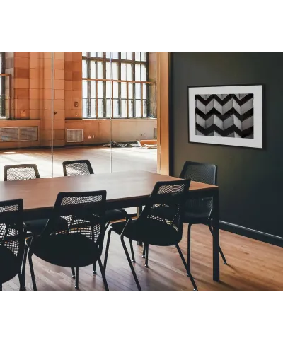 Biało-czarna fasada - reprodukcja