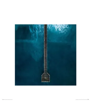 Molo na wzburzonym morzu - reprodukcja