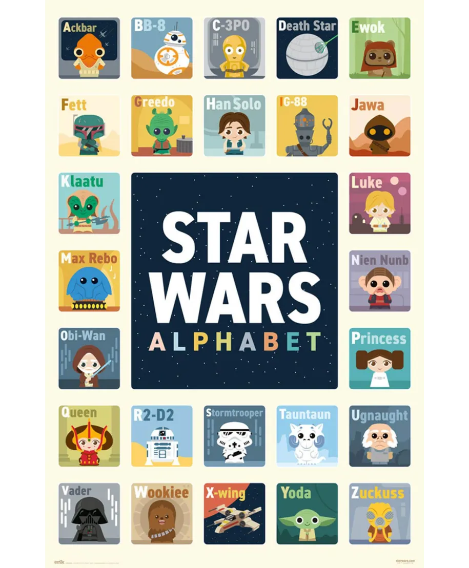 Gwiezdne Wojny Alfabet - plakat