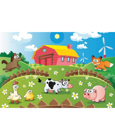 Fototapeta dla dzieci - Farma i zwierzaki - 175x115 cm