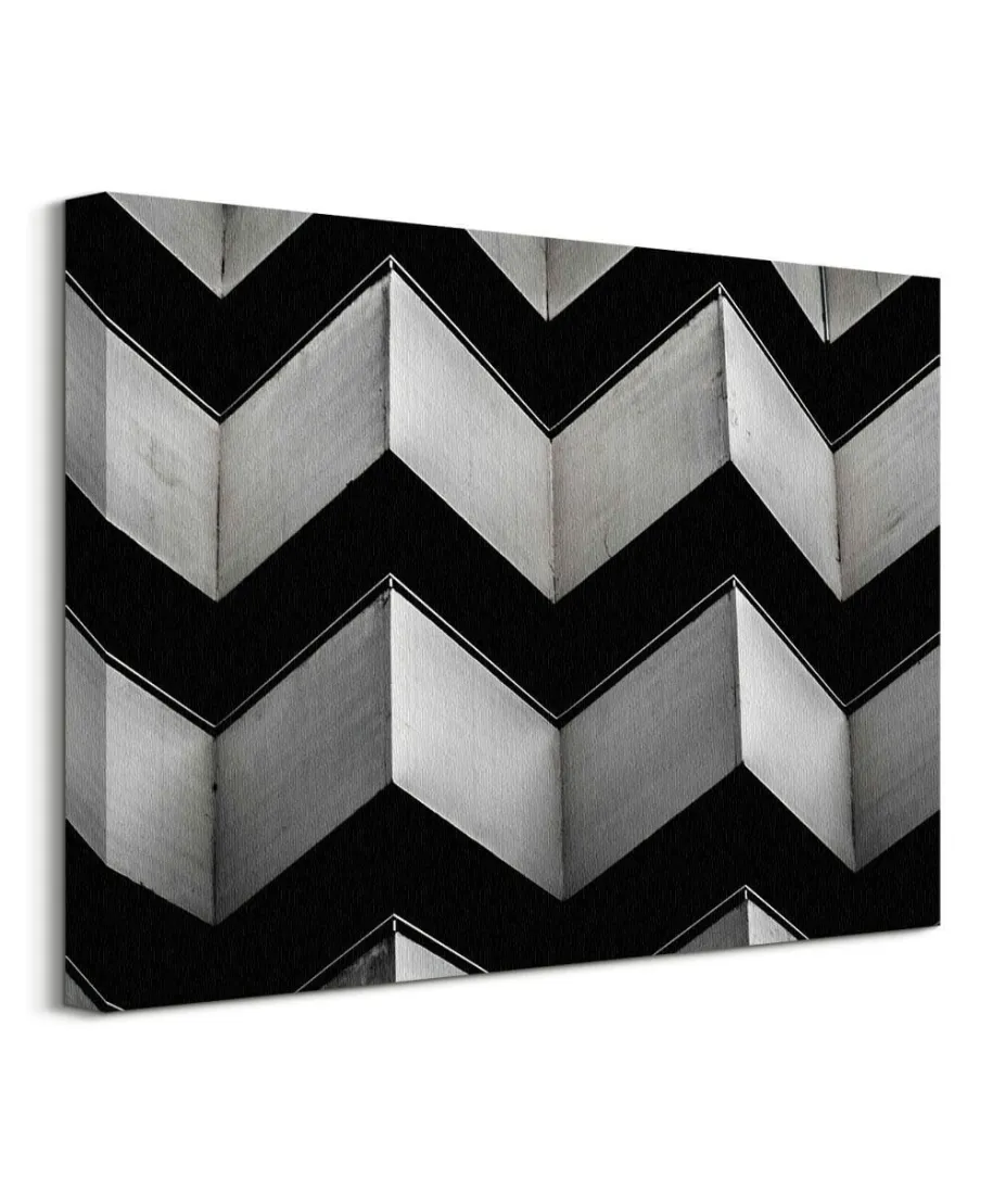 Biało-czarna fasada - Obraz na płótnie