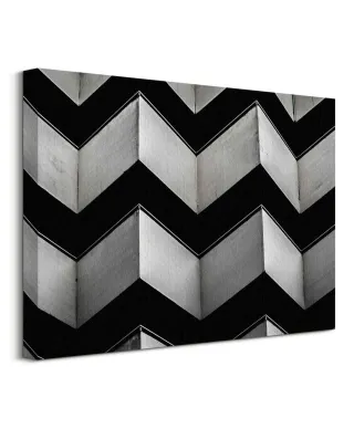 Biało-czarna fasada - Obraz na płótnie