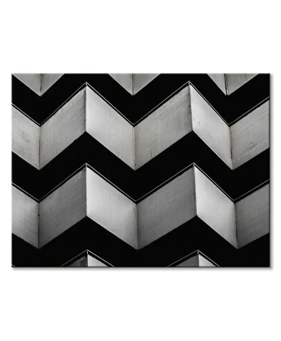 Biało-czarna fasada - Obraz na płótnie