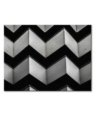 Biało-czarna fasada - Obraz na płótnie