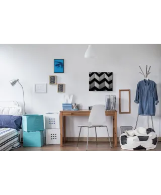 Biało-czarna fasada - Obraz na płótnie