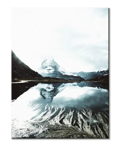 Matterhorn we mgle - obraz na płótnie