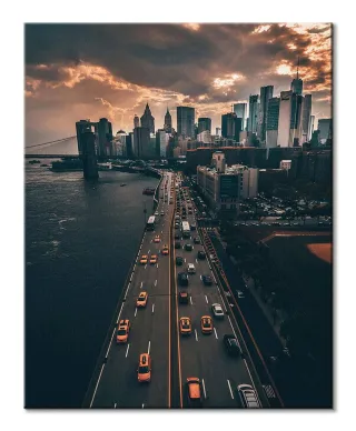 Pochmurny Manhattan - obraz na płótnie