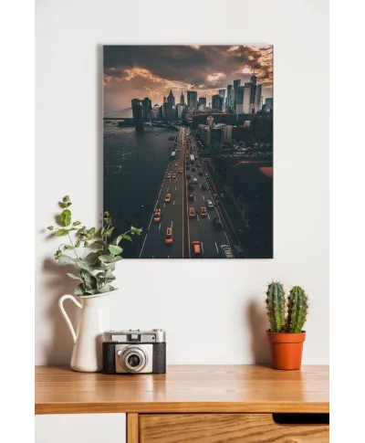 Pochmurny Manhattan - obraz na płótnie