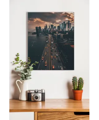 Pochmurny Manhattan - obraz na płótnie