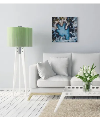 Zimowe jezioro - obraz na płótnie