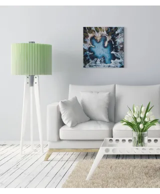 Zimowe jezioro - obraz na płótnie