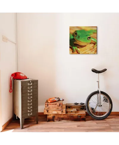 Zielona Żaba - obraz na płótnie