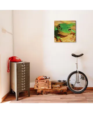 Zielona Żaba - obraz na płótnie