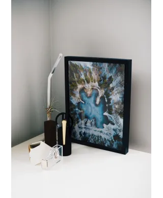 Zimowe jezioro - plakat