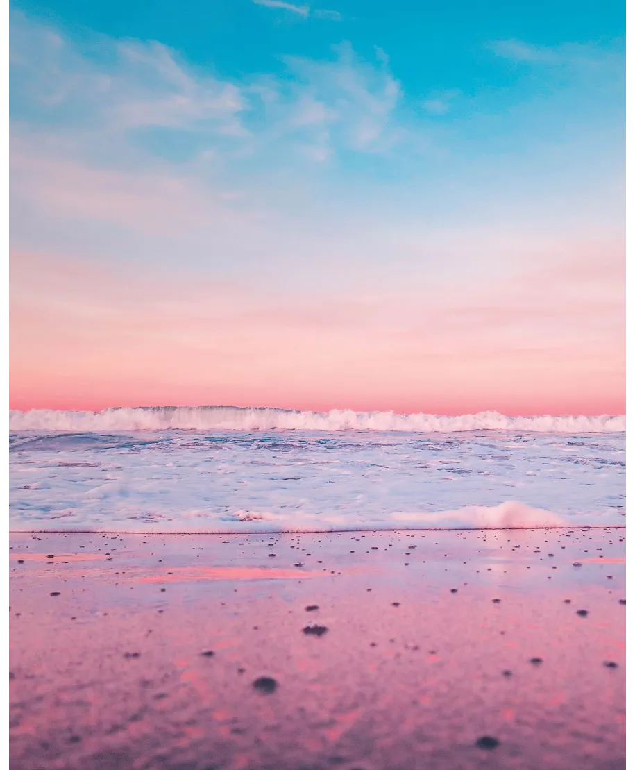 Różowa Plaża - plakat