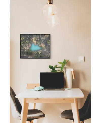 Leśne jezioro - plakat