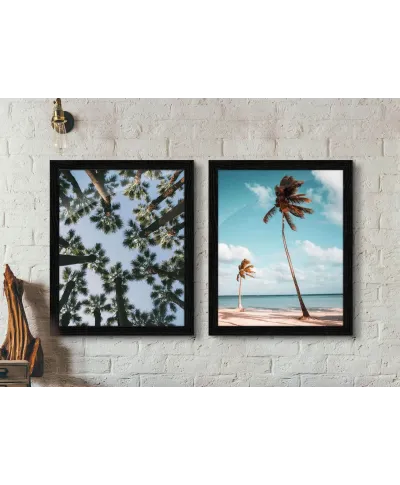 Palmy na plaży - plakat