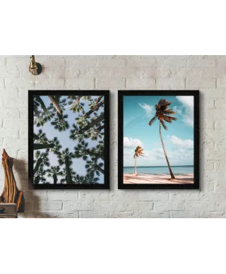 Palmy na plaży - plakat