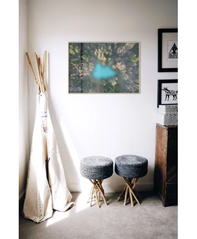 Leśne jezioro - plakat