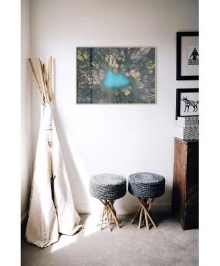 Leśne jezioro - plakat