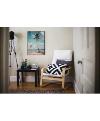 Palmy na plaży - plakat