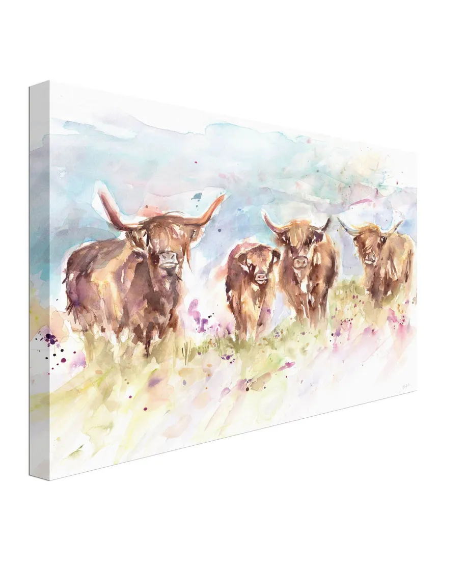 Highland Herd - obraz na płótnie