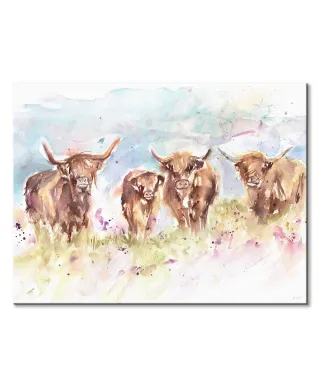 Highland Herd - obraz na płótnie