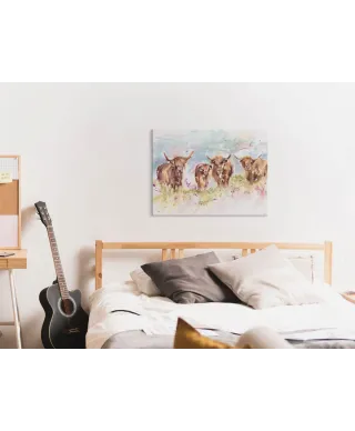 Highland Herd - obraz na płótnie