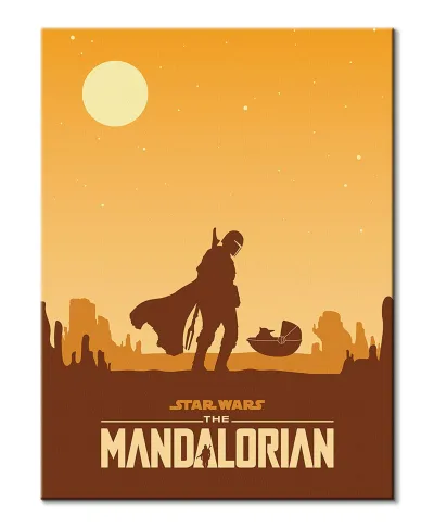 Star Wars The Mandalorian Meeting - obraz na płótnie