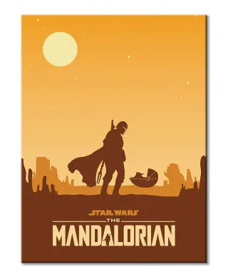 Star Wars The Mandalorian Meeting - obraz na płótnie