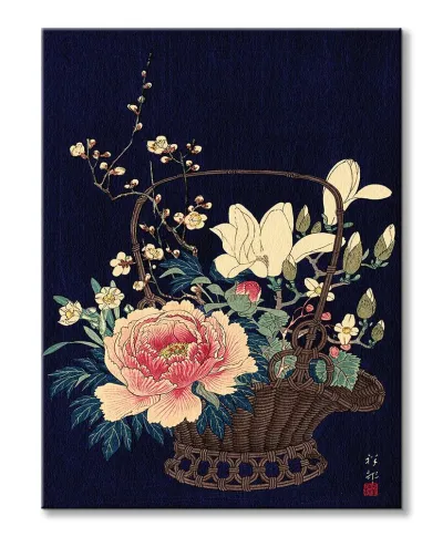 Basket of Flowers - obraz na płótnie