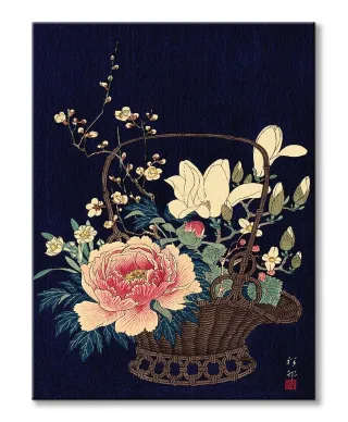 Basket of Flowers - obraz na płótnie