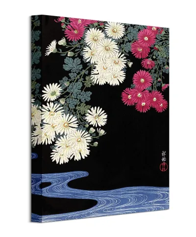 Chrysanthemum and Running Water - obraz na płótnie