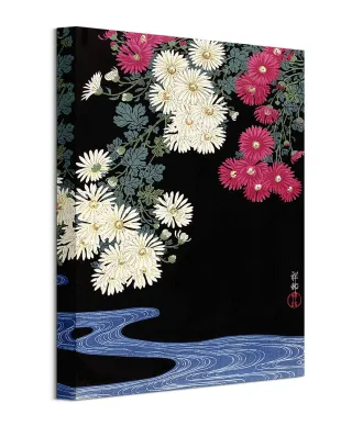 Chrysanthemum and Running Water - obraz na płótnie