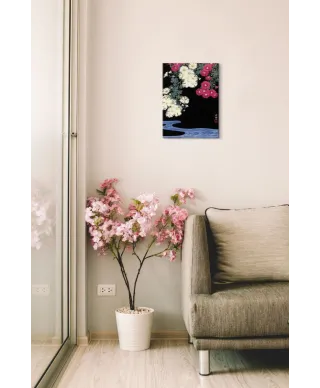 Chrysanthemum and Running Water - obraz na płótnie
