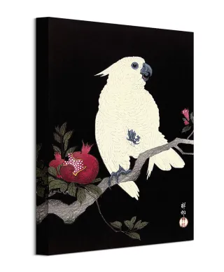 Cockatoo and Pomegranate - obraz na płótnie