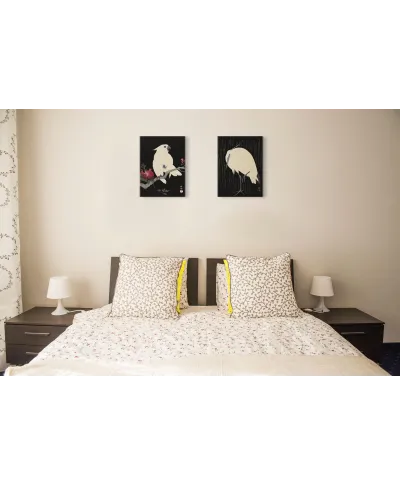 Cockatoo and Pomegranate - obraz na płótnie