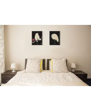 Cockatoo and Pomegranate - obraz na płótnie