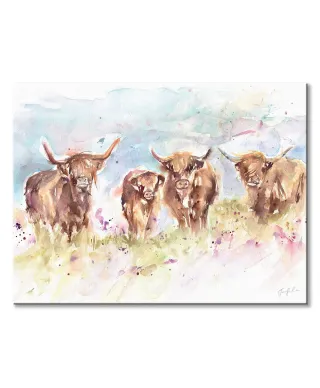 Highland Herd - obraz na płótnie