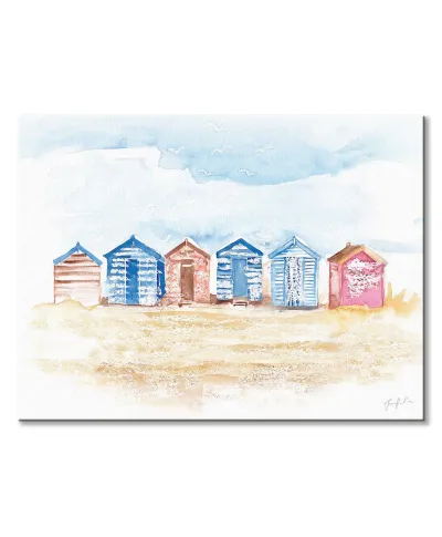Beach Huts - obraz na płótnie