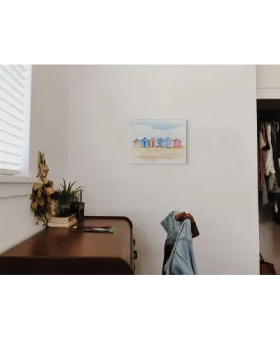 Beach Huts - obraz na płótnie