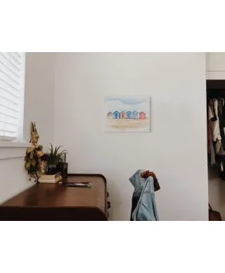 Beach Huts - obraz na płótnie