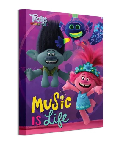 Trolls World Tour Music Is Life - obraz na płótnie