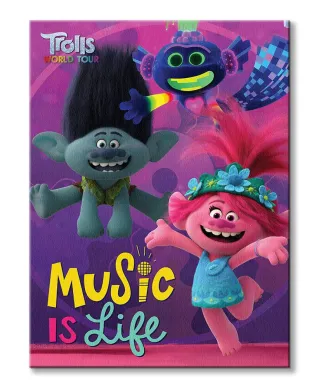 Trolls World Tour Music Is Life - obraz na płótnie