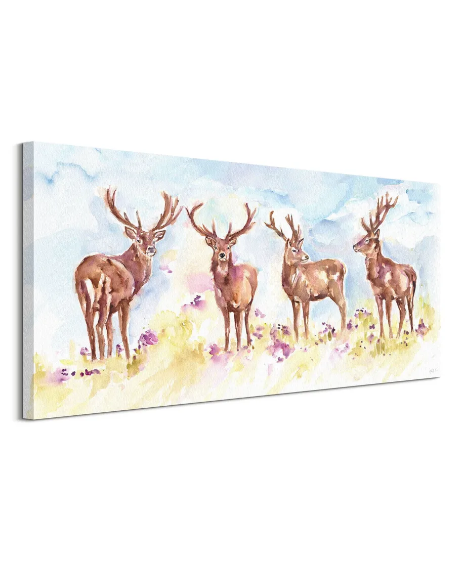Stag Herd - obraz na płótnie