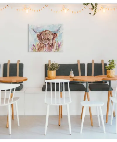 Highland Cow - obraz na płótnie